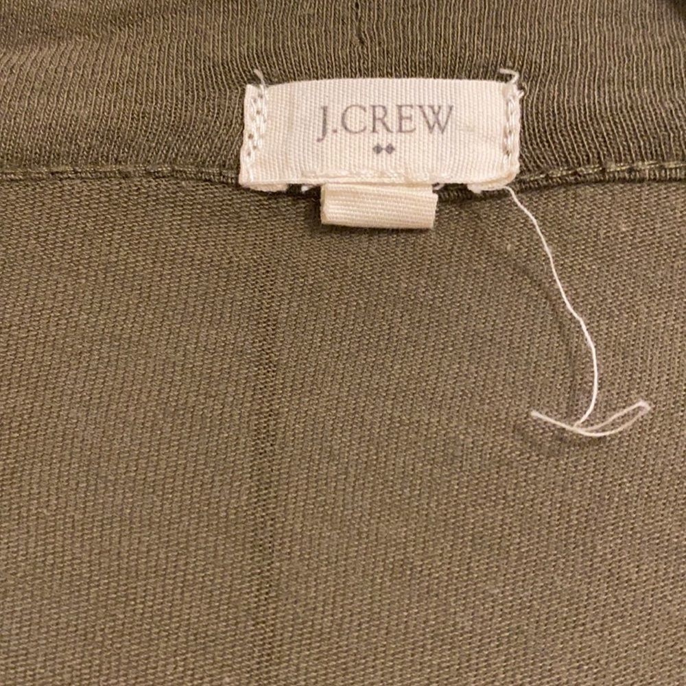 J Crew Factory Army Green Open Cardigan Top - image 3